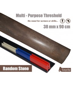 Random Stone Laminated Transition Threshold Strip 38mm Multi-Height/Pivots 90cm