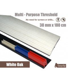 White Oak Threshold Strip 38mm x 180cm laminate multi Purpose Adhesive Clip System