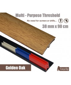 Golden Oak Adhesive Laminated Door Threshold Strip 38mm x 90cm Multi-Height/Pivots