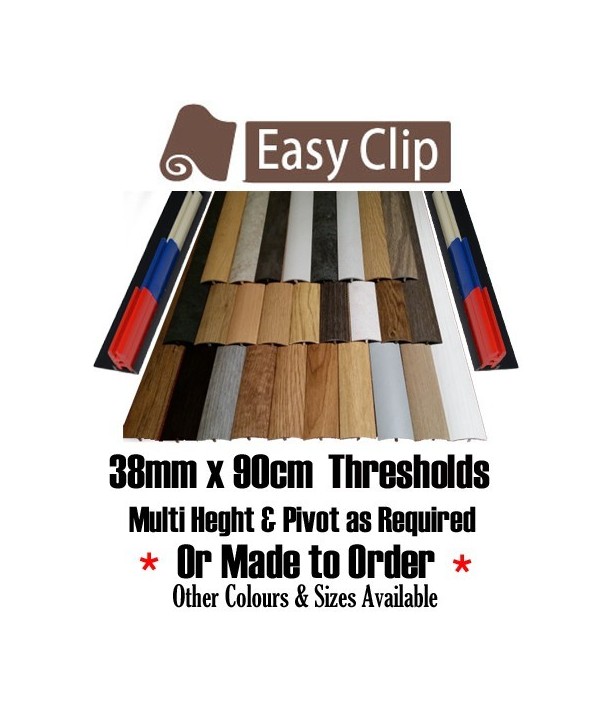 Sample of threshold strip 38mmx9cm sample cover plate for colour matching