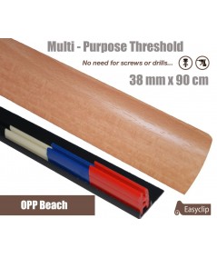 OPP Beech Laminated Transition Threshold Strip 38mm Multi-Height/Pivots 90cm