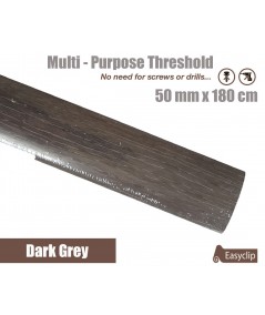 Dark Grey Laminated Transition Threshold Strip  50mm x180cm Multi-Height/Pivots