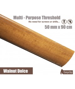 Walnut Dolce Transition Threshold Strip  50mm x 90cm Multi-Height/Pivots