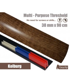 Kolburg Oak Laminated Transition Threshold Strip 38mm Multi-Height/Pivots 90cm