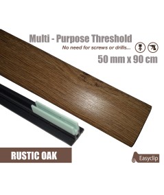Rustic Oak Laminated Transition Threshold Strip  50mm x180cm Multi-Height/Pivots