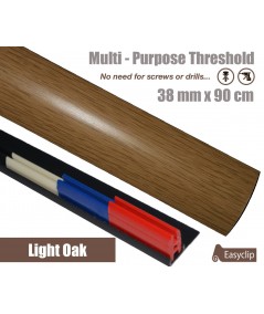 Light Oak Laminated Transition Strip Threshold 38mm Pivots 90cm Multi-Purpose
